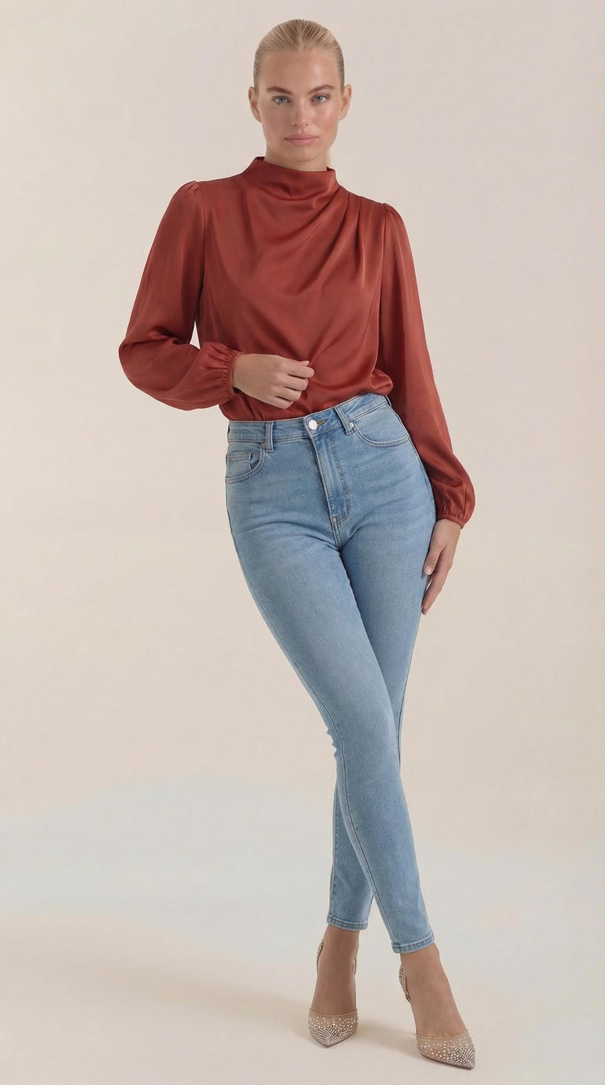Camicia Donna Drappeggiata