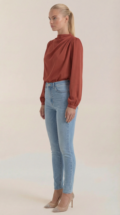 Camicia Donna Drappeggiata