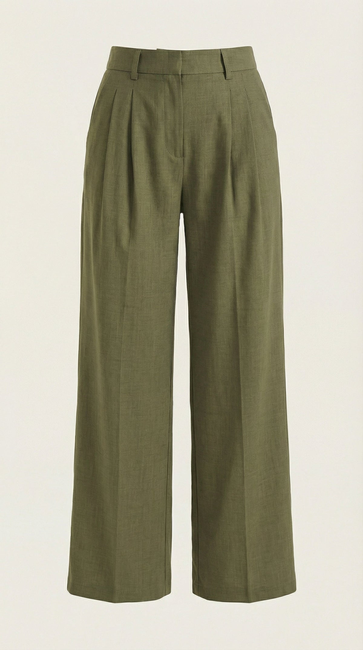 Pantaloni Donna Plissettati a Vita Alta
