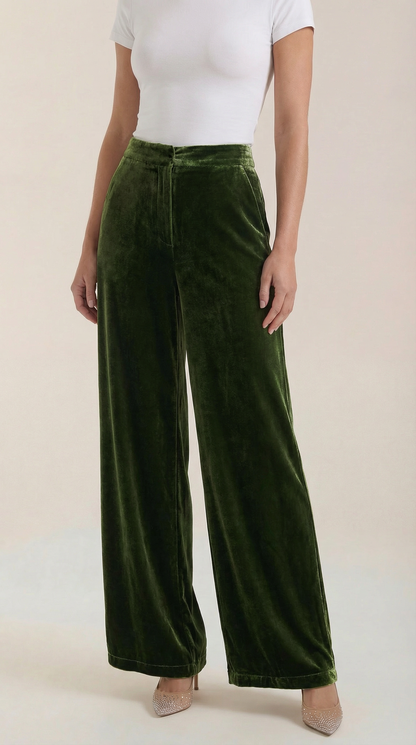 Pantaloni a Palazzo Donna in Velluto