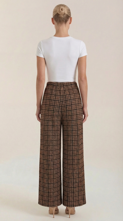 Pantaloni a Palazzo Donna a Quadri