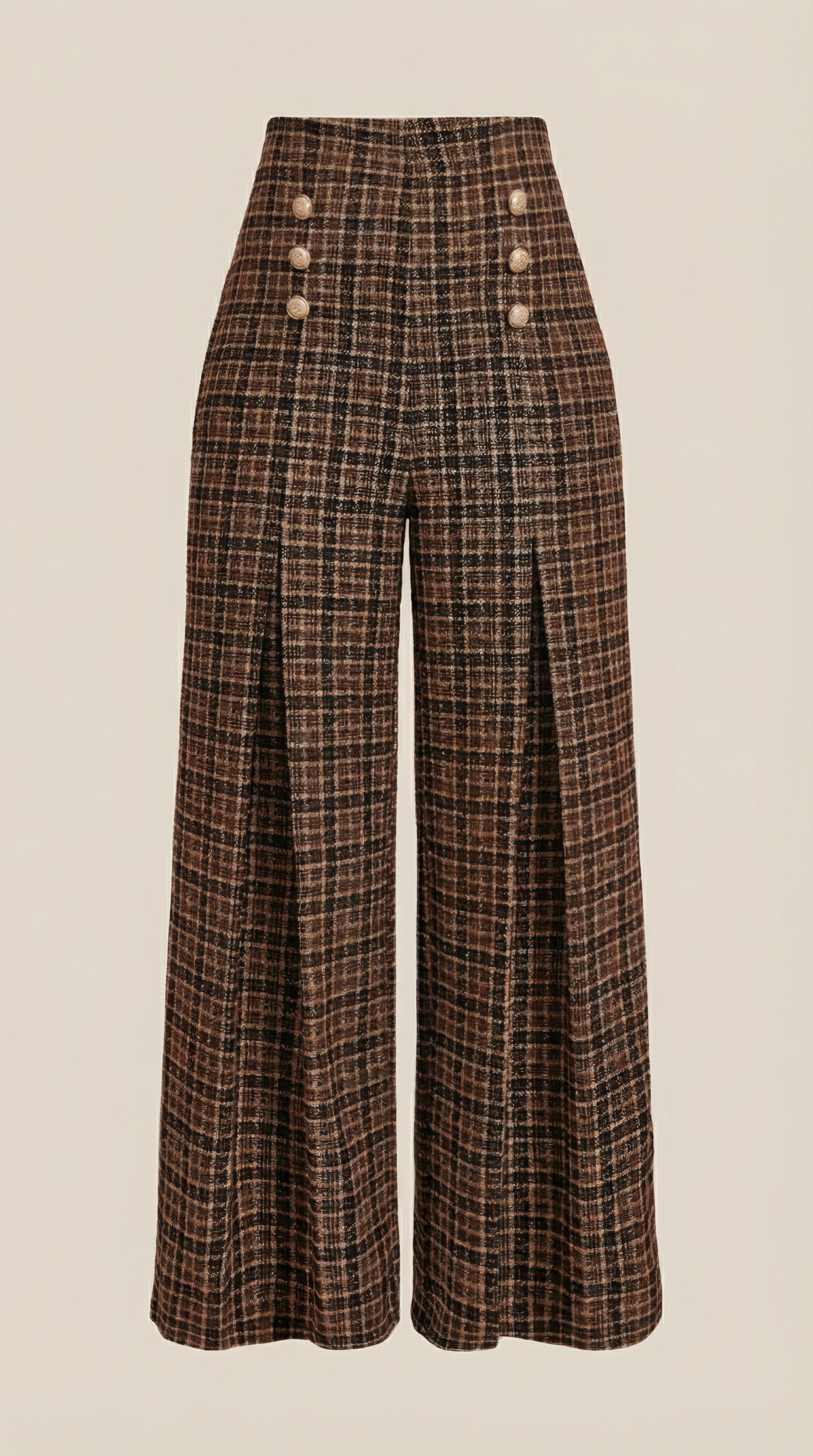 Pantaloni a Palazzo Donna a Quadri