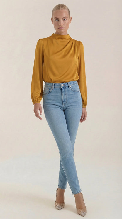 Camicia Donna Drappeggiata