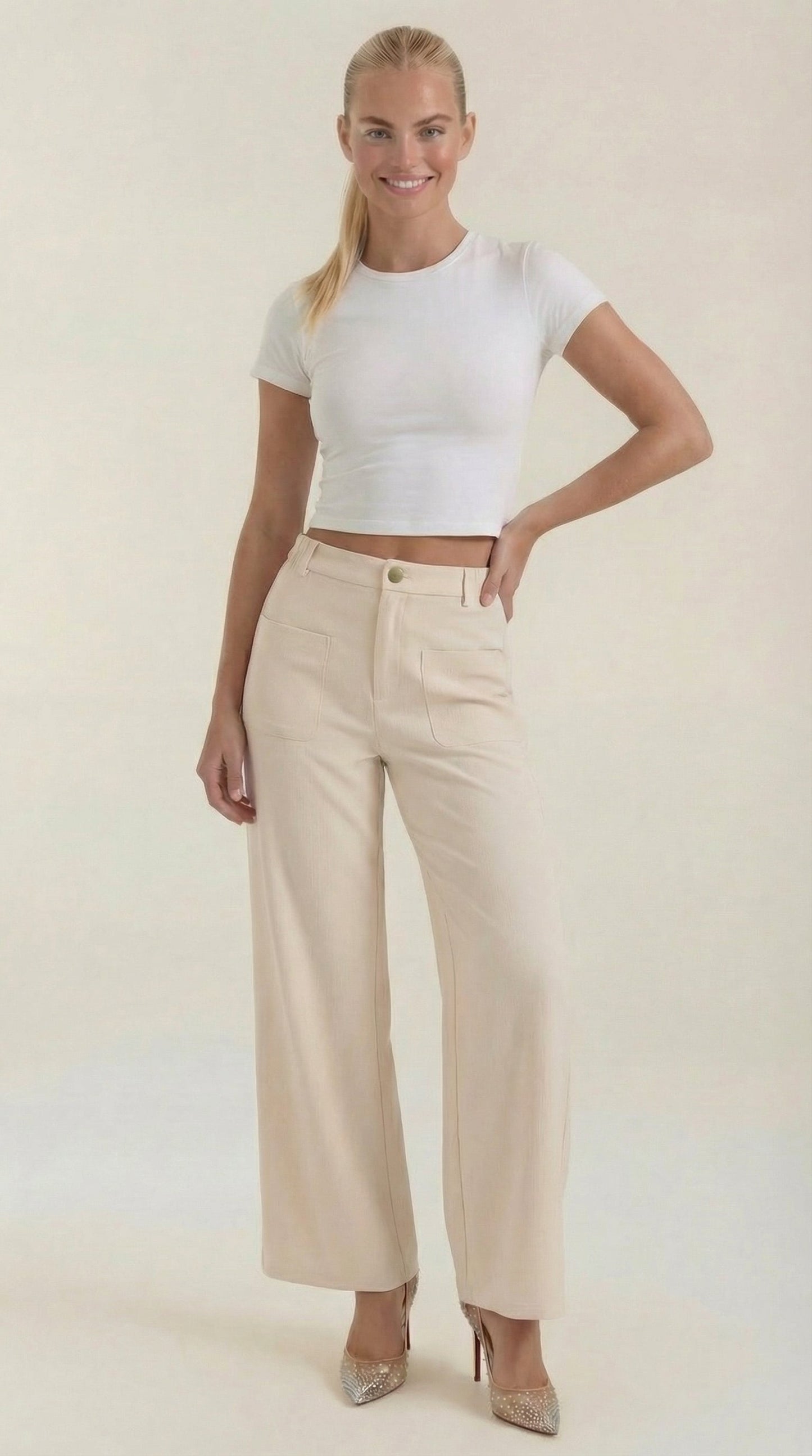 Pantaloni Donna in Velluto a Coste Ampi