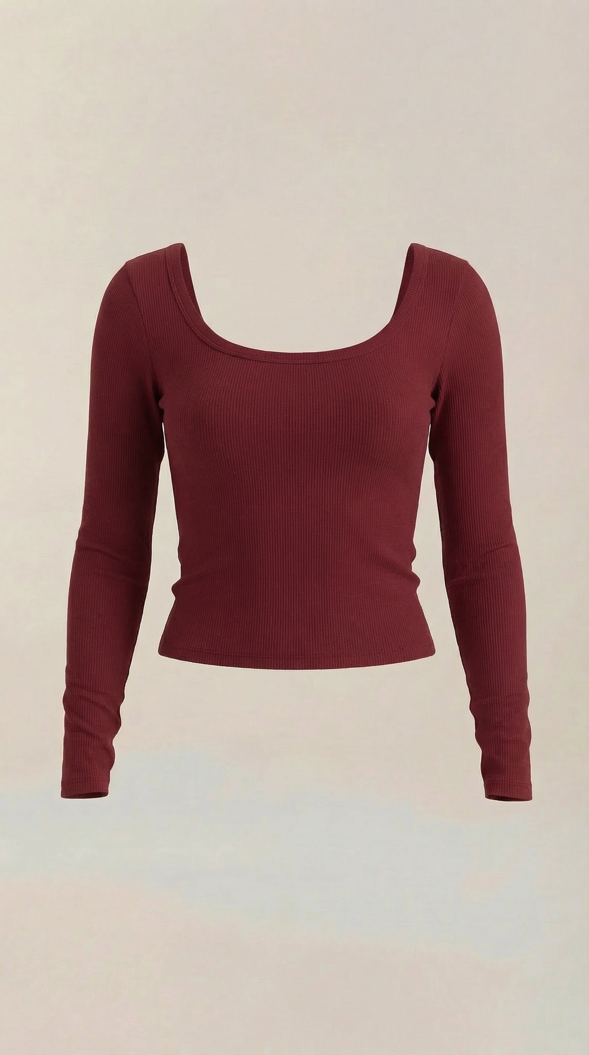 Top Donna a Maniche Lunghe con Scollo Rotondo