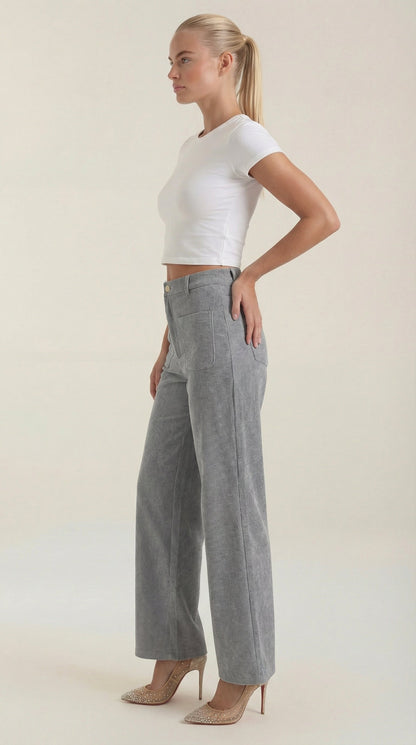 Pantaloni Donna in Velluto a Coste Ampi
