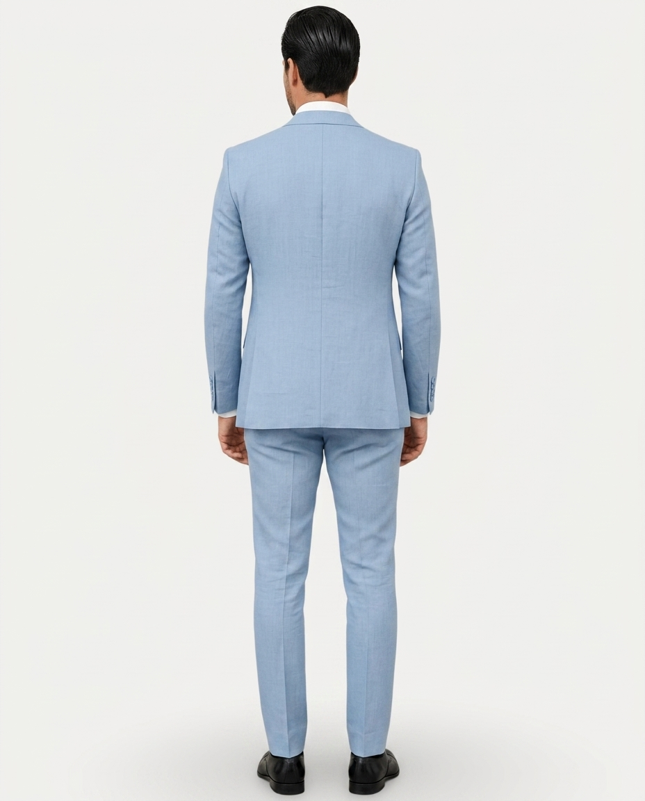 Abito Uomo Slim Fit in Lino Leggero Monopetto Due Bottoni