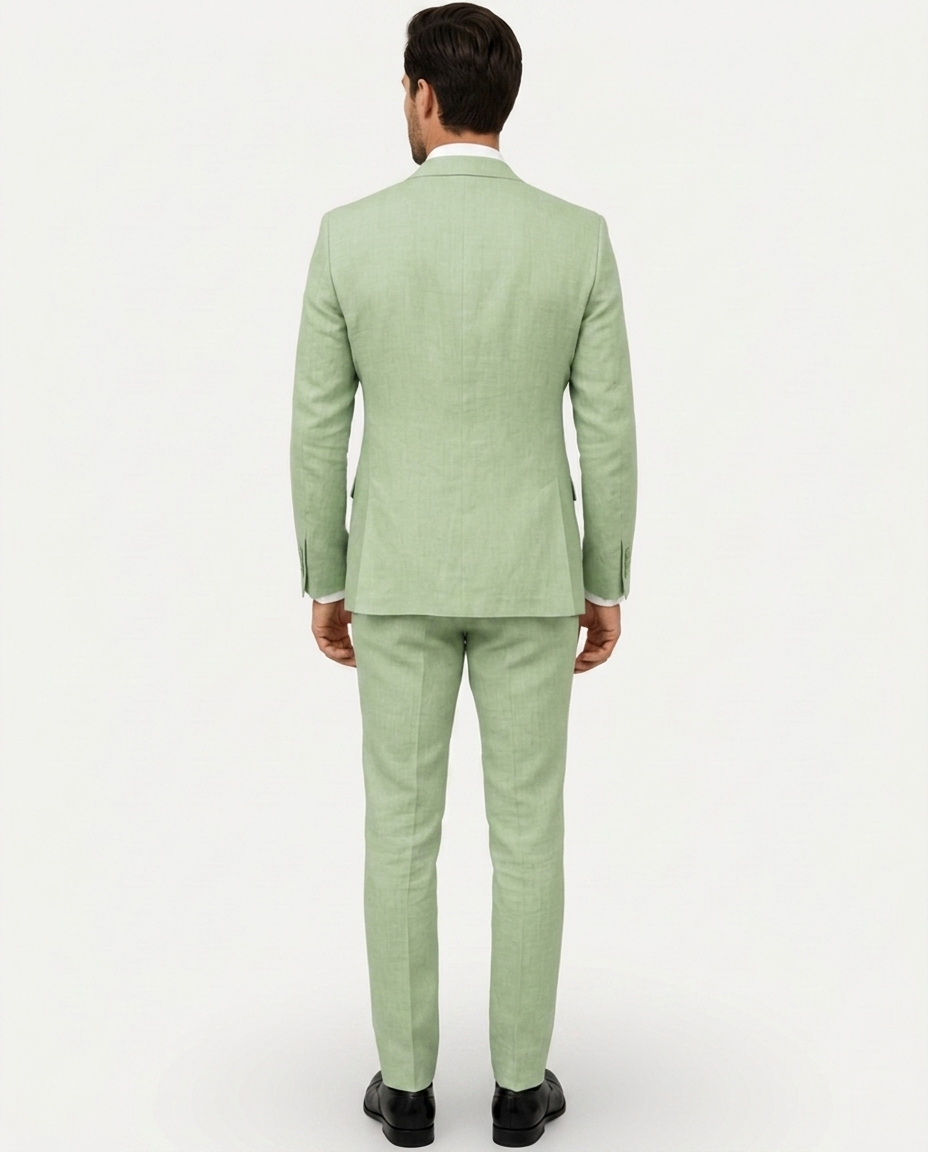 Abito Uomo Slim Fit in Lino Leggero Monopetto Due Bottoni