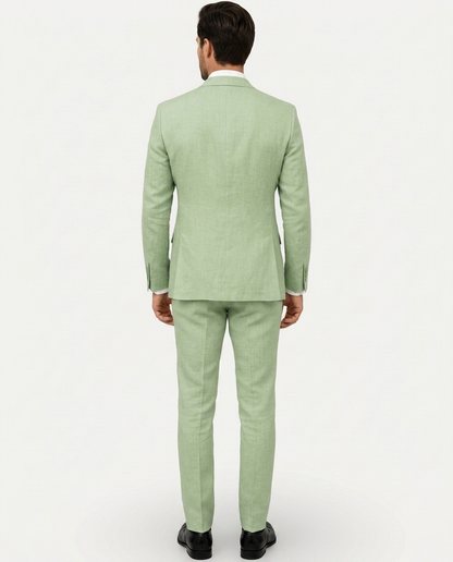 Abito Uomo Slim Fit in Lino Leggero Monopetto Due Bottoni