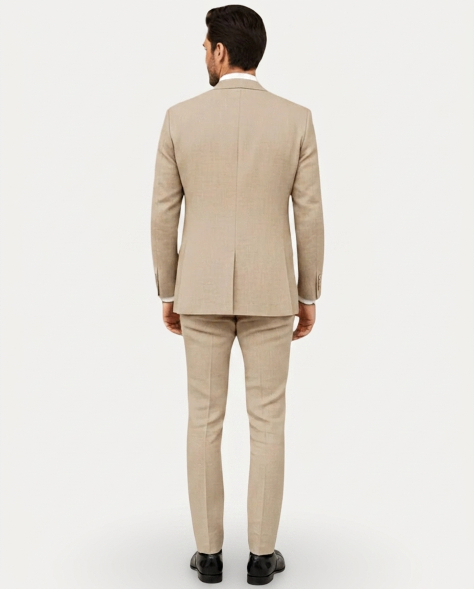 Abito Uomo Slim Fit in Lino Leggero Monopetto Due Bottoni