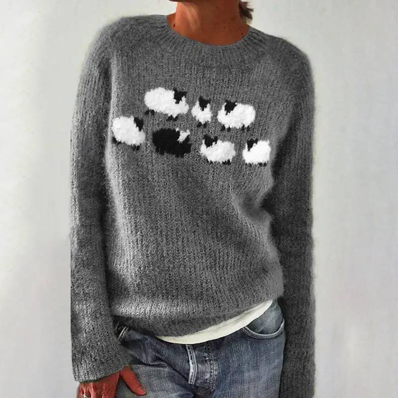 Bianca | Maglione Donna con Pecorelle
