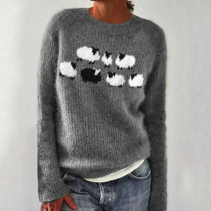 Bianca | Maglione Donna con Pecorelle