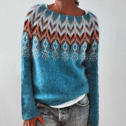 Maite | Maglione Donna con Carré Nordico