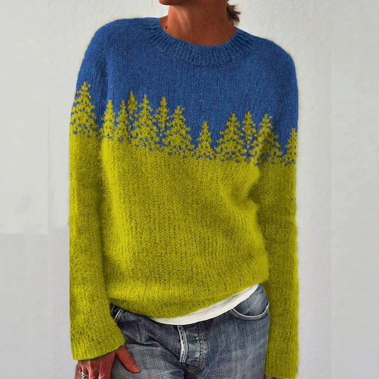 Rosa | Maglione Donna in Maglia dal Design Vintage