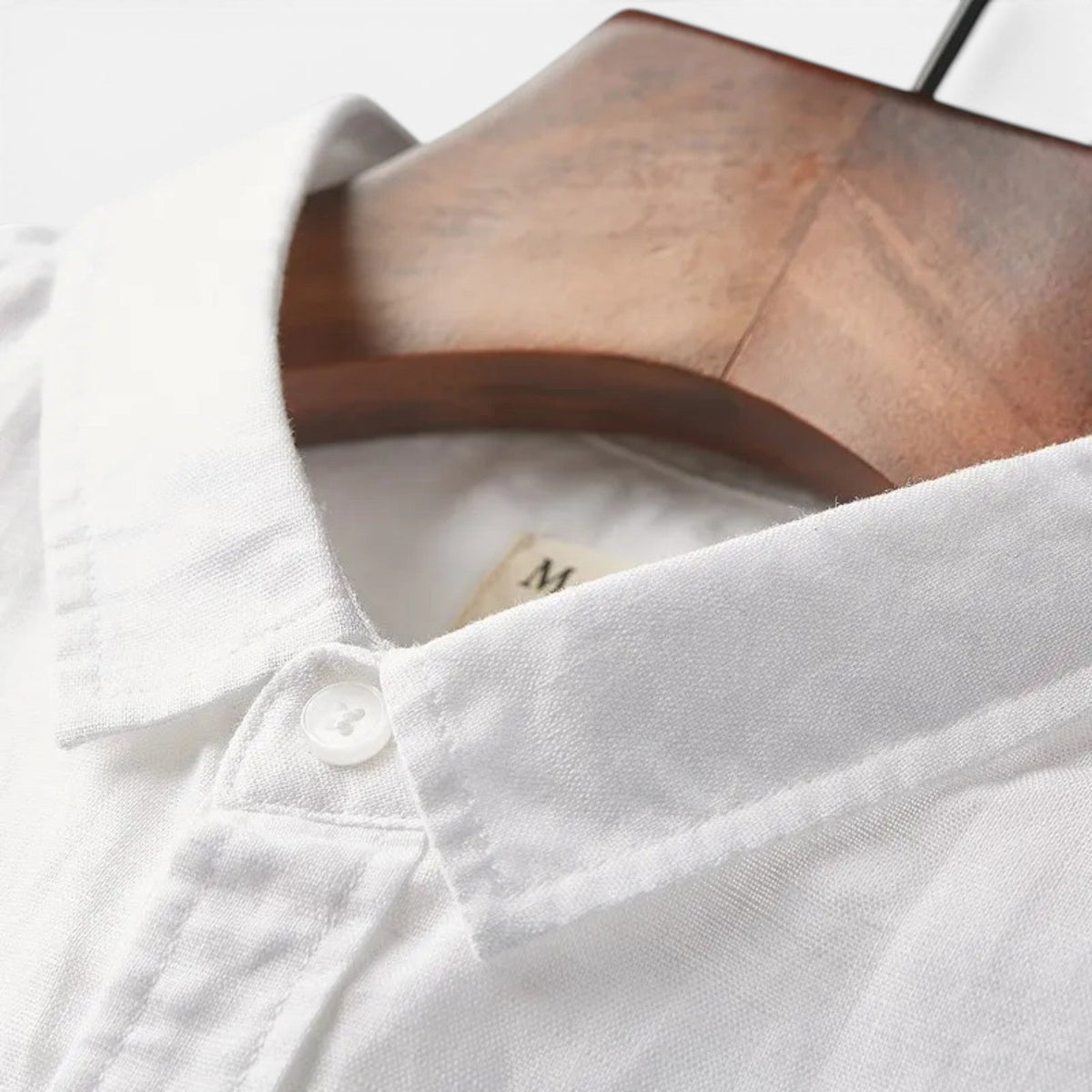 Camicia Uomo in Lino Maniche Corte Traspirante Comoda