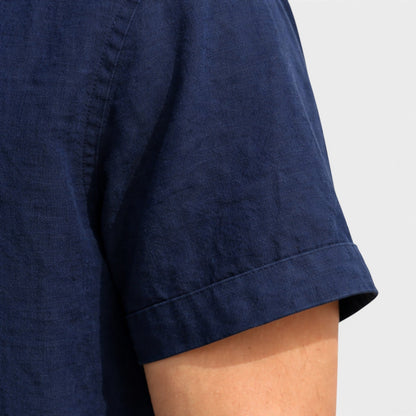 Camicia Uomo in Lino Maniche Corte Traspirante Comoda
