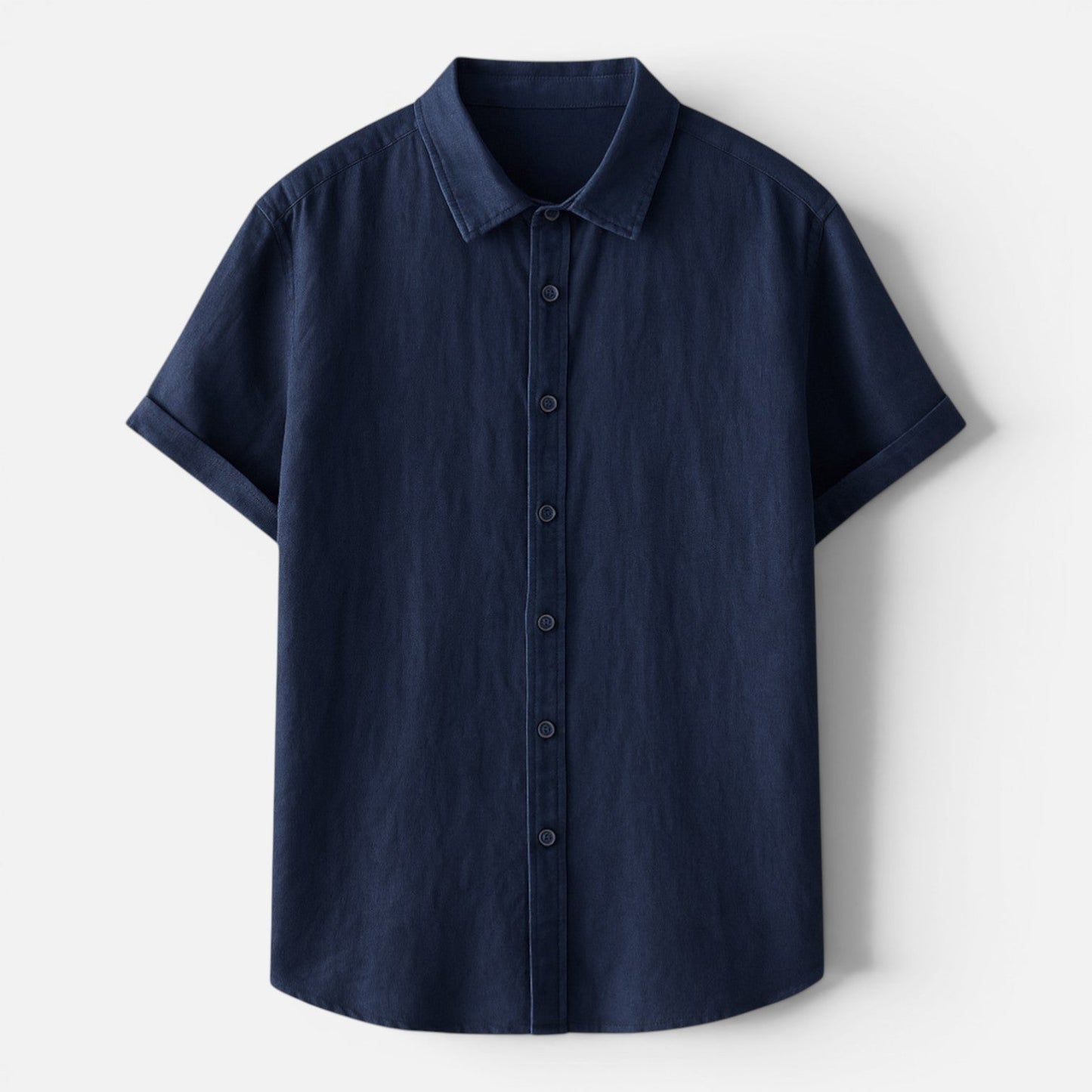 Camicia Uomo in Lino Maniche Corte Traspirante Comoda