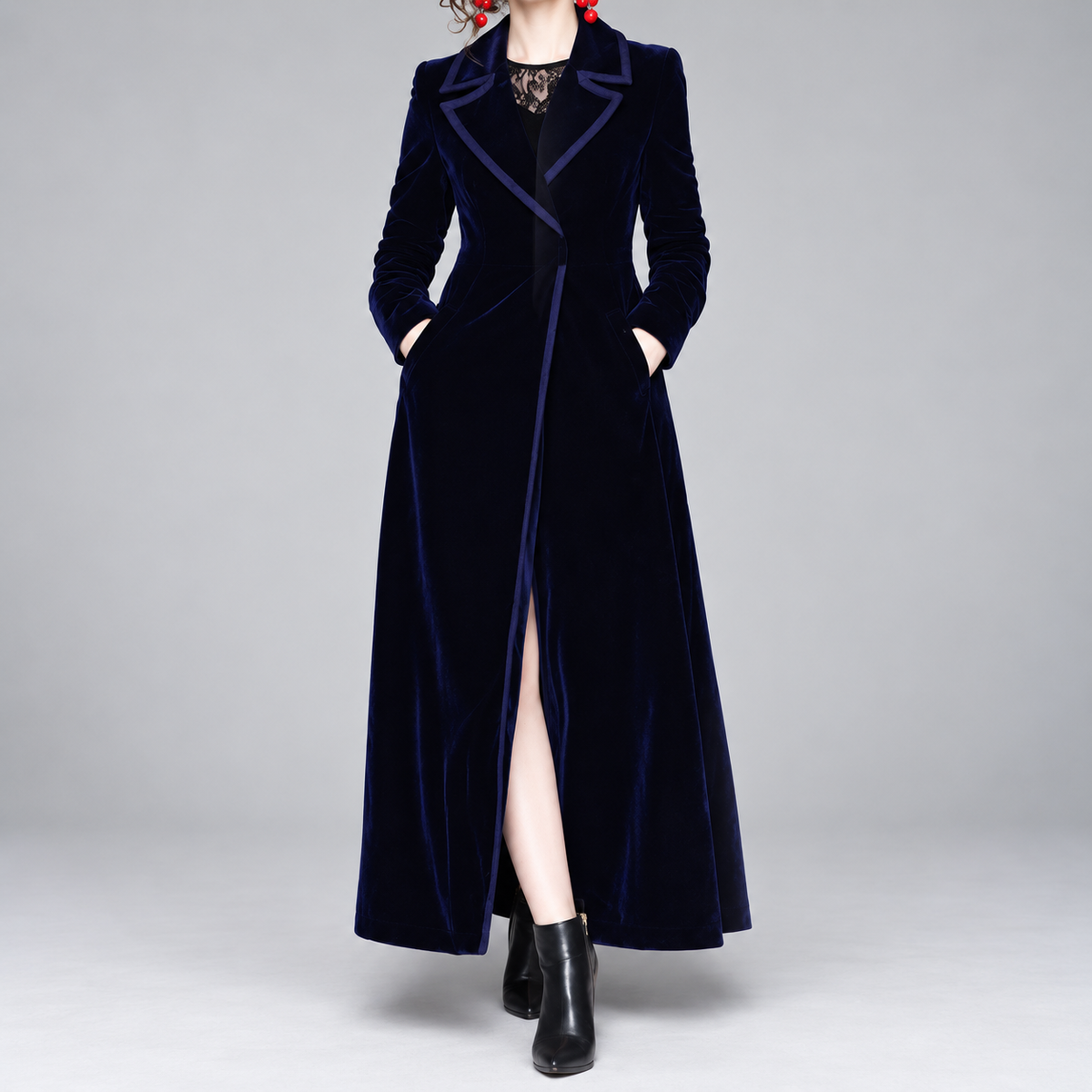 Serafina | Cappotto Lungo Donna in Velluto