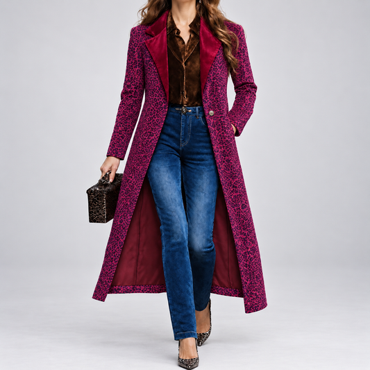 Lavinia | Cappotto Lungo Donna Testurizzato Prugna