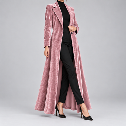 Beatrice | Cappotto Maxi Donna in Velluto Aperto