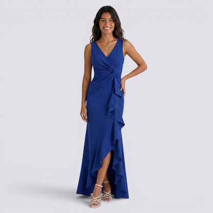 Abito Lungo Donna Plissettato Smanicato