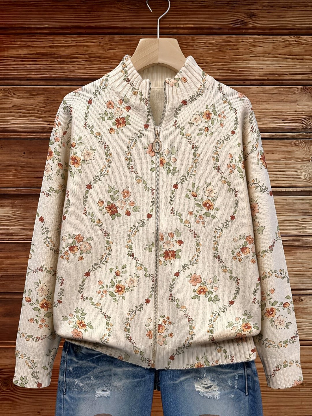Ingrid | Cardigan Donna con Rami Fioriti