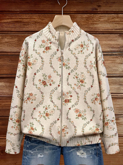 Ingrid | Cardigan Donna con Rami Fioriti