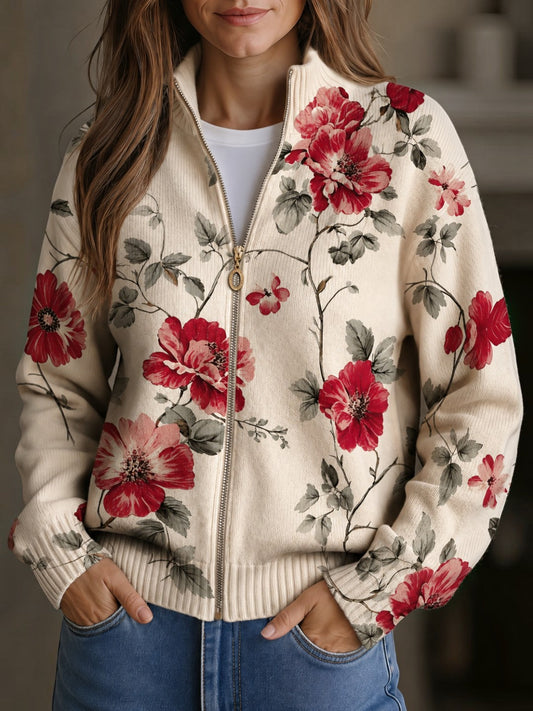 Monika | Cardigan Donna con Rose Vintage