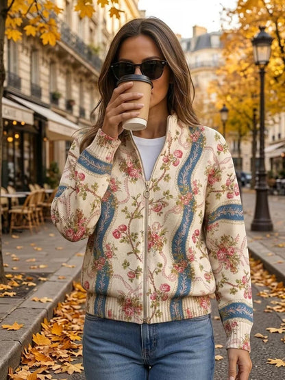 Sabine | Cardigan Donna con Rose Rampicanti