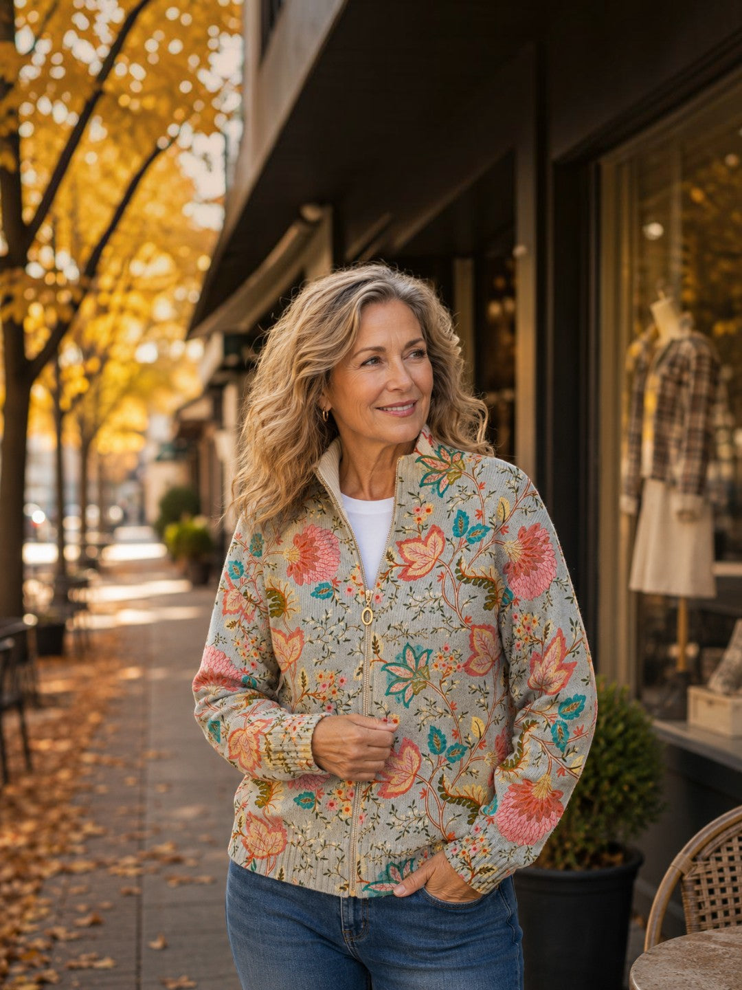 Petra | Cardigan Donna con Giardino Fiorito