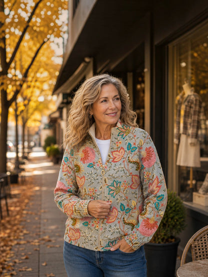 Petra | Cardigan Donna con Giardino Fiorito