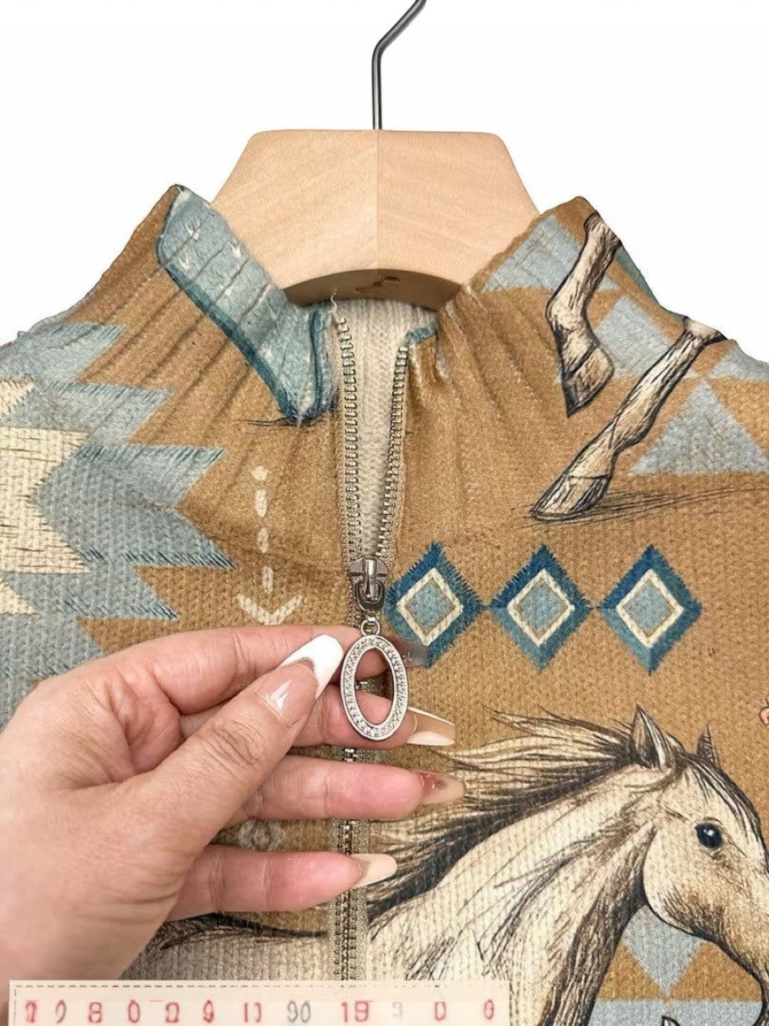 Brigitte | Cardigan Donna con Cavalli e Cactus