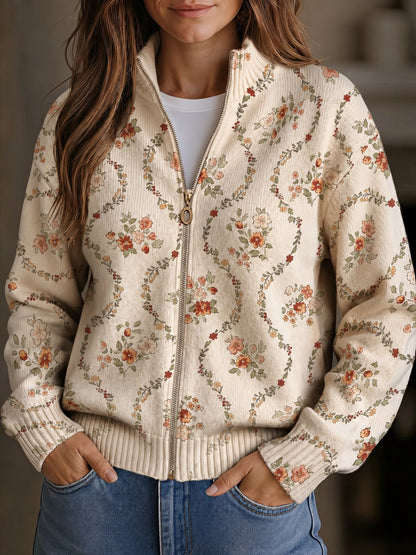 Ingrid | Cardigan Donna con Rami Fioriti