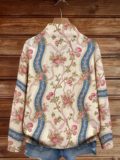 Sabine | Cardigan Donna con Rose Rampicanti