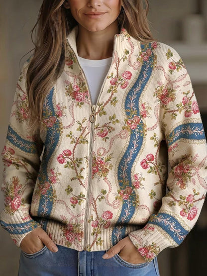 Sabine | Cardigan Donna con Rose Rampicanti