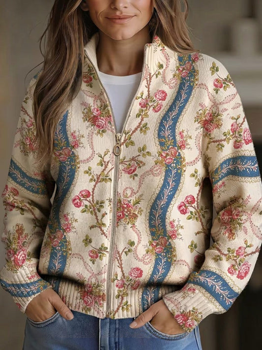 Sabine | Cardigan Donna con Rose Rampicanti