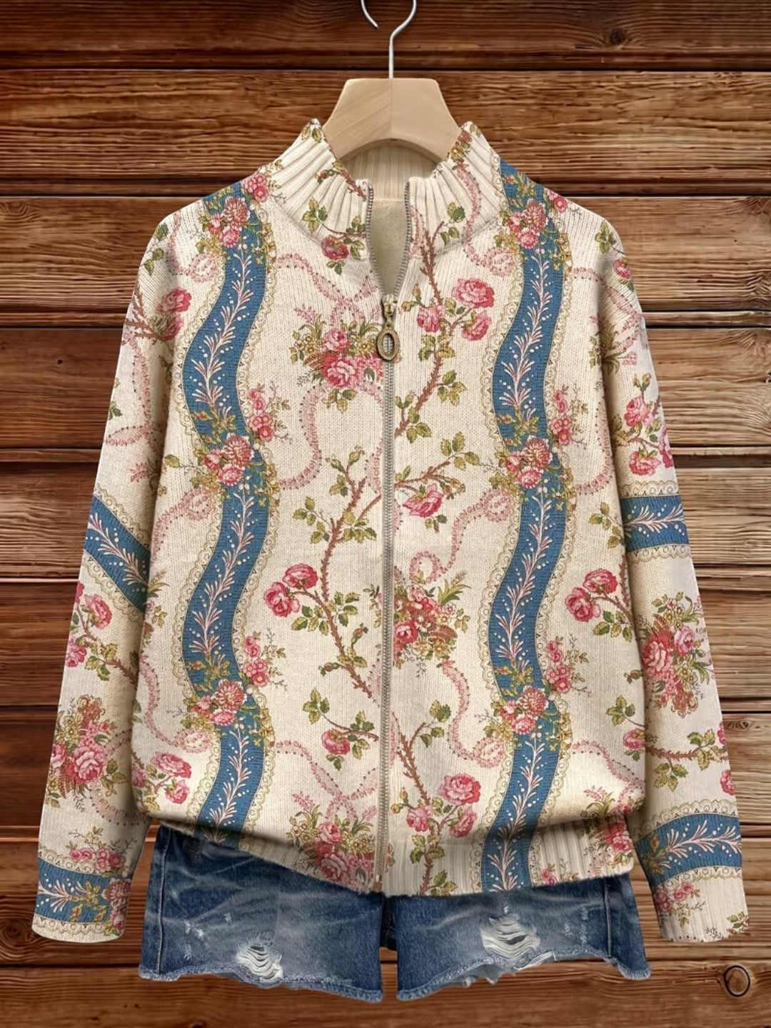 Sabine | Cardigan Donna con Rose Rampicanti