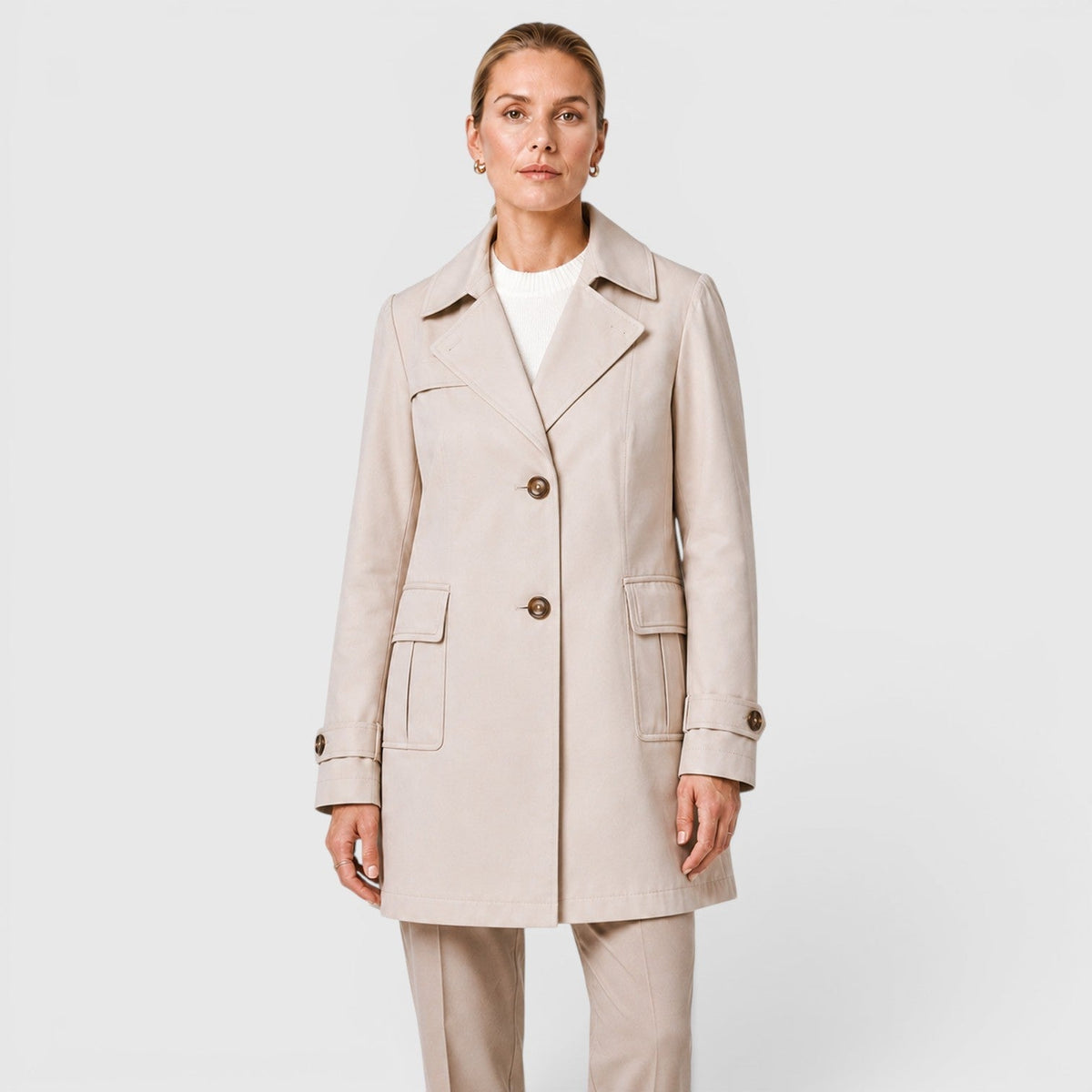 Trench Lungo Donna Slim Leggero