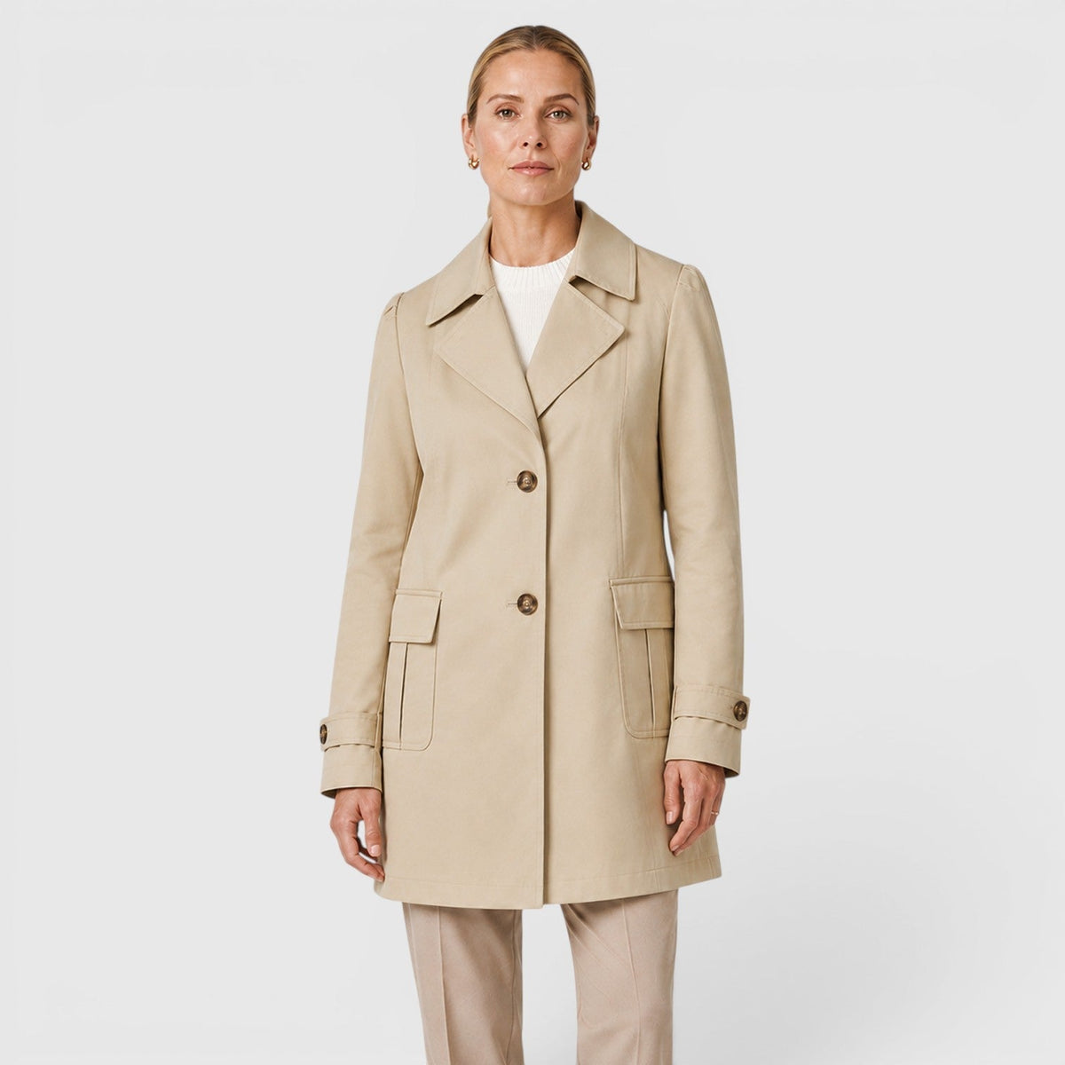 Trench Lungo Donna Slim Leggero