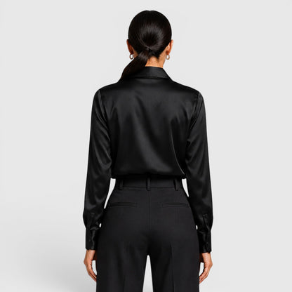 Blusa Donna in Raso con Colletto