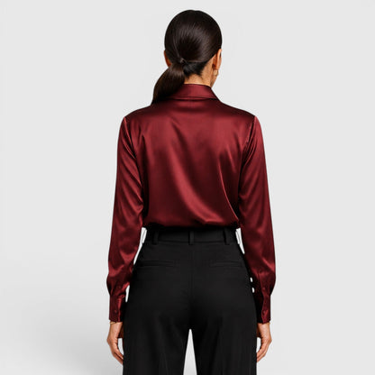 Blusa Donna in Raso con Colletto