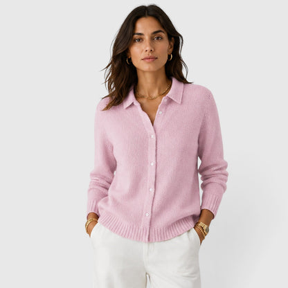 Cardigan Donna con Revers e Bottoni