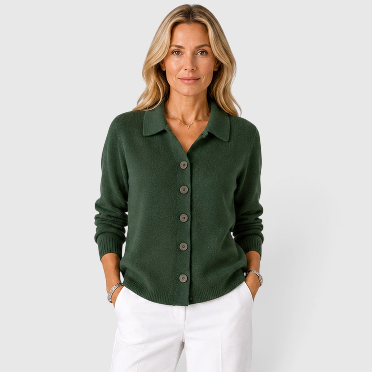 Cardigan Donna in Maglia con Colletto