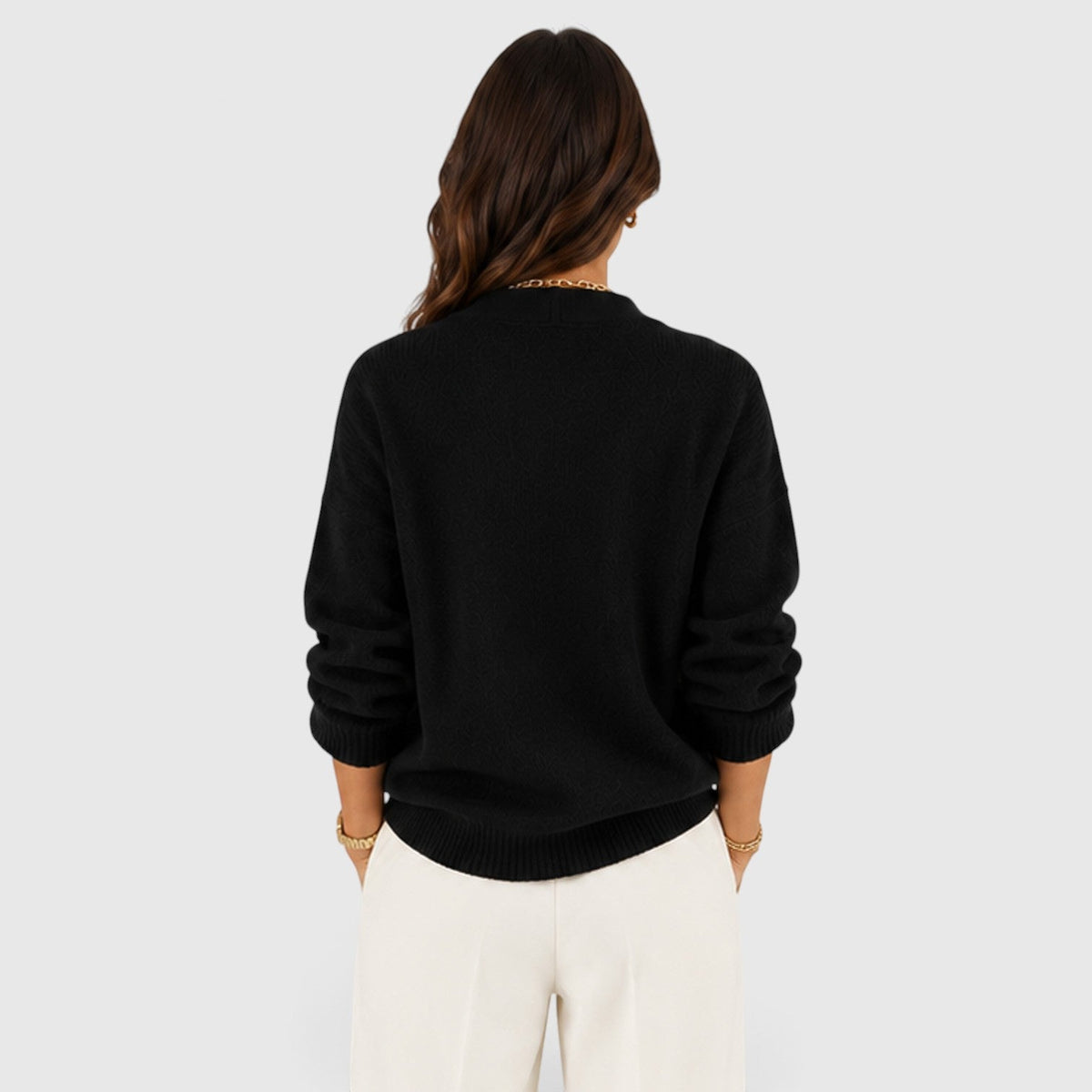 Maglione Donna Scollo a V in Maglia Morbida