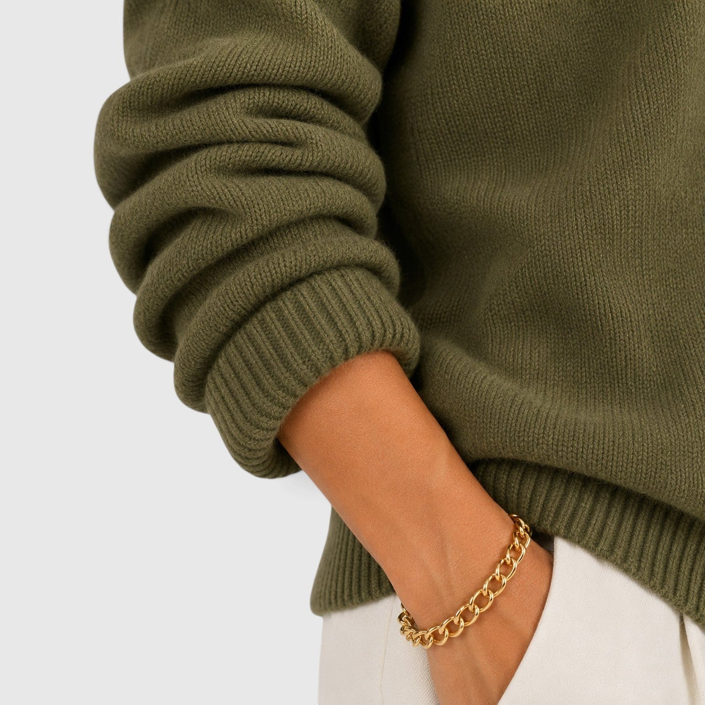 Maglione Donna Scollo a V in Maglia Morbida