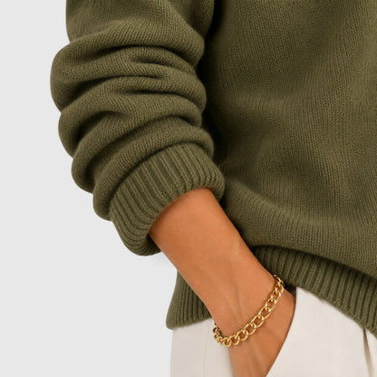 Maglione Donna Scollo a V in Maglia Morbida