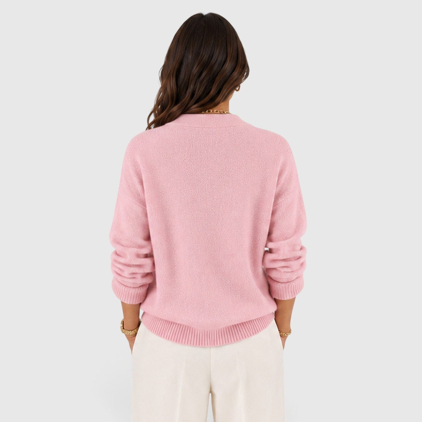 Maglione Donna Scollo a V in Maglia Morbida