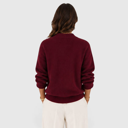 Maglione Donna Scollo a V in Maglia Morbida