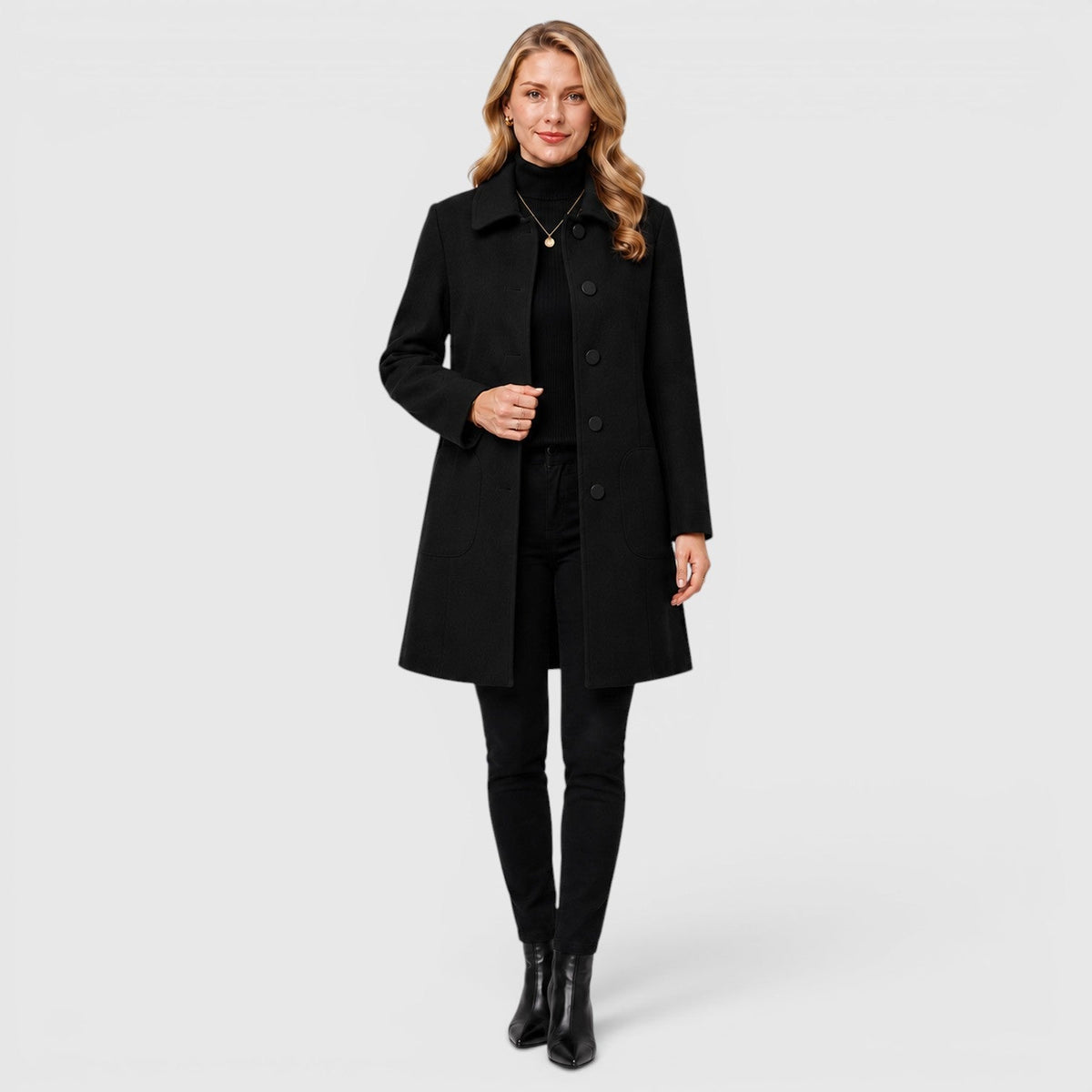 Cappotto Lungo Donna in Misto Lana