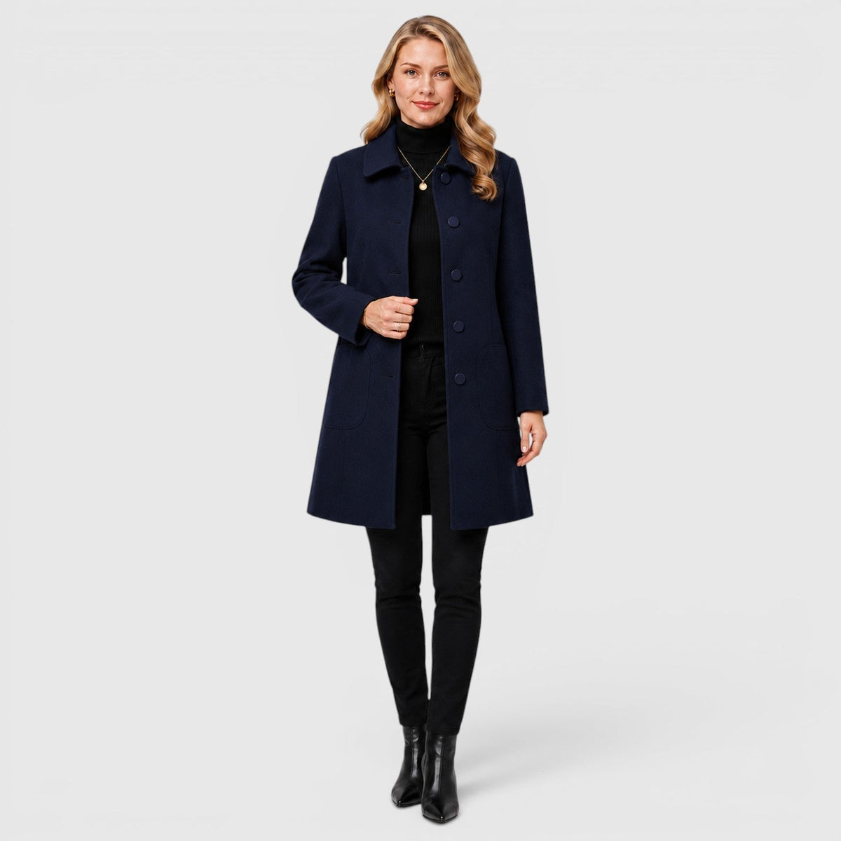 Cappotto Lungo Donna in Misto Lana